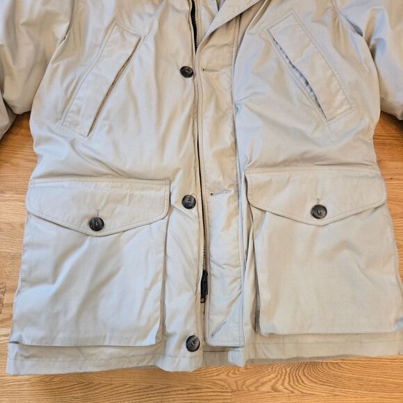 Vtg Eddie Bauer Polar Superior Parka Jacket Men L Tan Goose Down coyote Fur Hood - Picture 9 of 16